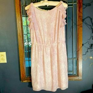 Loft Pink Polka Dot Dress